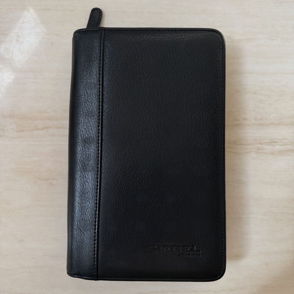 Sun Microsystems Siebel eBusiness Black Zippered Portfolio Organizer 9.5”x6”
